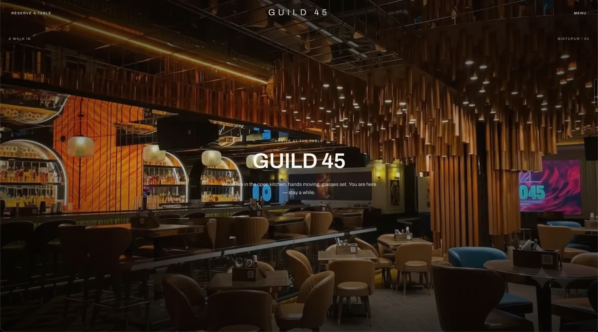 GUILD 45 restaurant website
